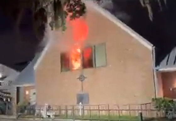 Catholic Church fire in Orlando, Florida. Credit: LifeNews.com